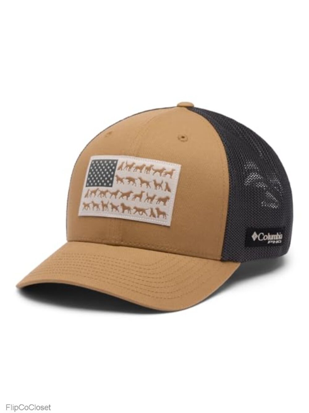 Columbia PHG Game Flag Mesh Ball Cap Fitted Low Profile Cotton